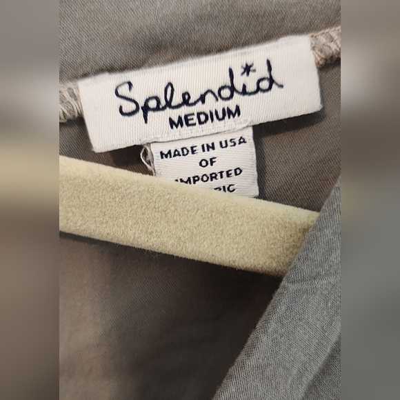 Splendid Olive V neck Romper - Picture 3 of 4